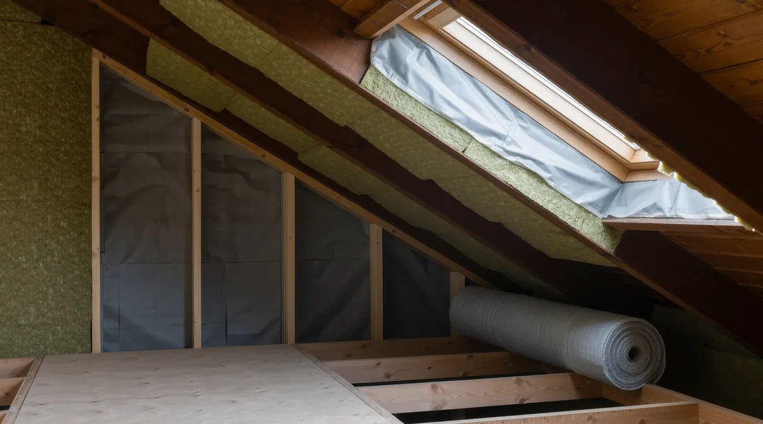 Zwischensparrendämmung in einem ausgebauten Dachgeschoss