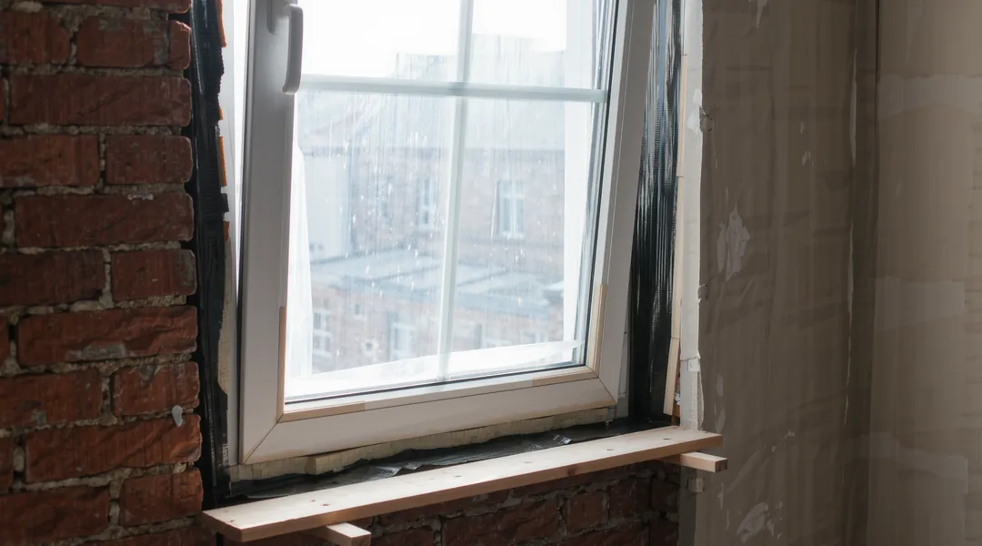Neues Fenster im Mauerwerk eines Altbaus